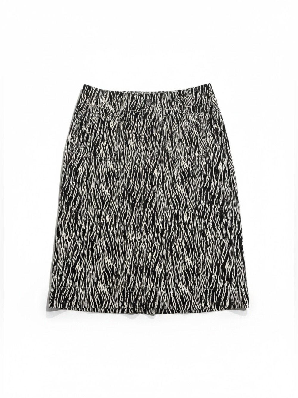 Maeve Anthropologie Black & White Abstract Print Pencil Skirt Medium